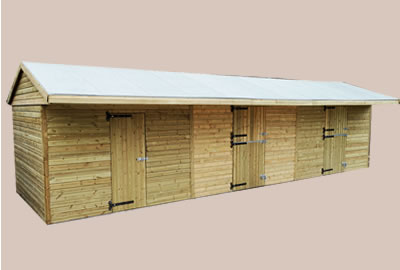 12' X 12' (3.6m x 3.6m) Shiplap Apex Stable