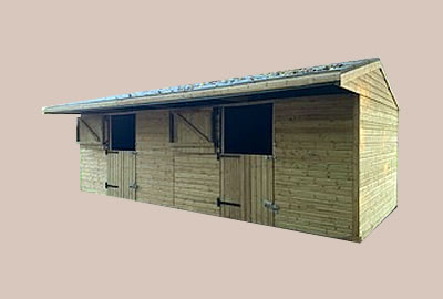 12' X 12' (3.6m x 3.6m) Shiplap Apex Stable