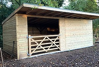 24' X 12' (7.2m x 3.6m) Shiplap Pent Stable